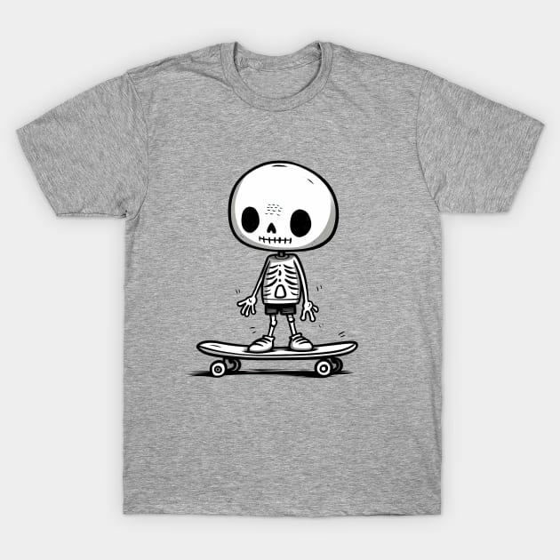 Skeleton Skateboarder T-Shirt by She Gets Creative